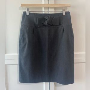 *SOLD*🎁 FREE ADD ON High Waisted Dark Gray Pencil Skirt with a Bow